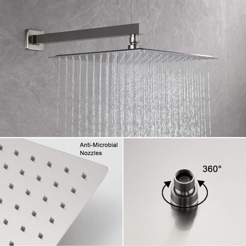 CLihome Wall Mounted with 12" Square Shower head Set