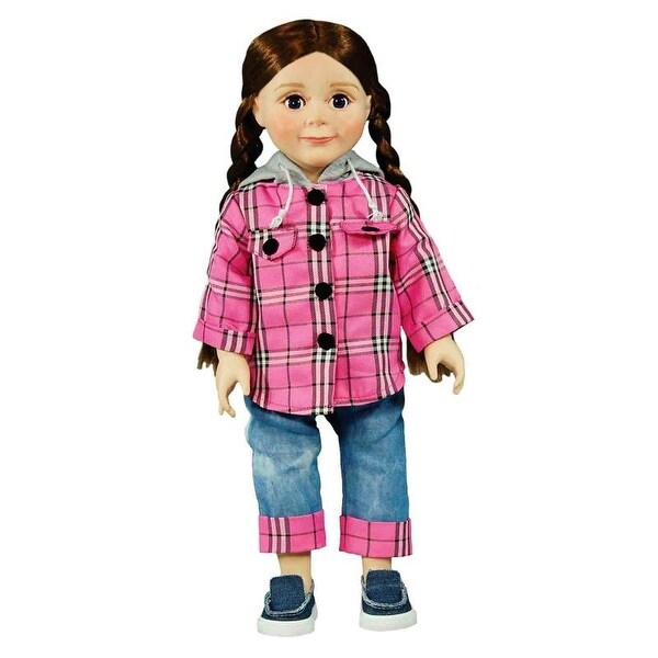 Hot Pink Top /& White Capri Outfit fits 18/" American Girl Doll Clothes