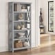preview thumbnail 47 of 72, Bush Furniture Key West Tall 5 Shelf Bookcase with Adjustable Shelves Cape Cod Gray