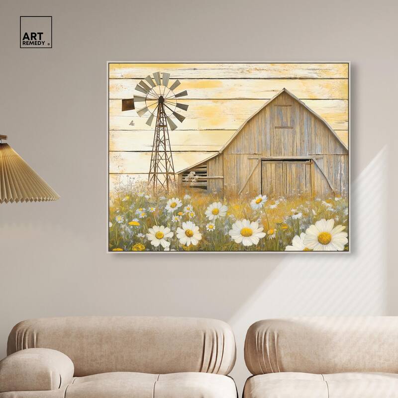 Old Windmill Canvas by Art Remedy