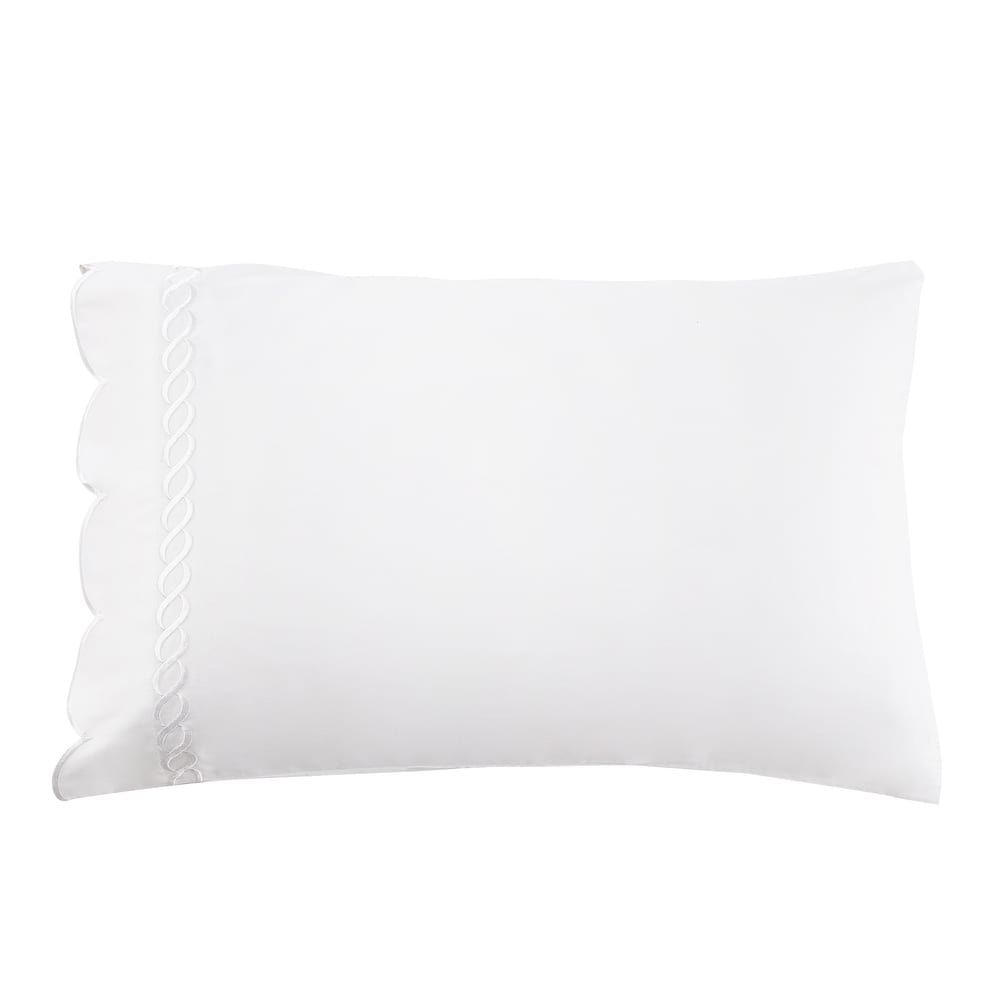 Home Sweet Home Collection 600TC Cotton Scallop Rope Embroidery Sheet Set & Pillowcases