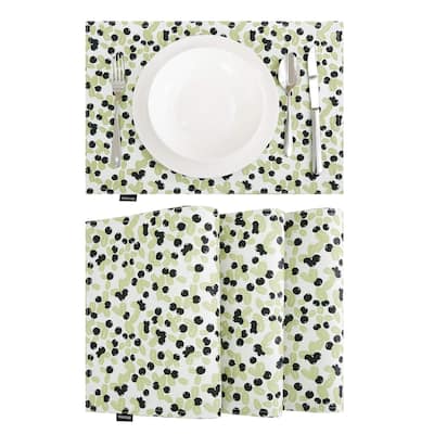 Rustic Forest Berries Reversible Placemats Set of 4 (12x18") - 12x18 Inch