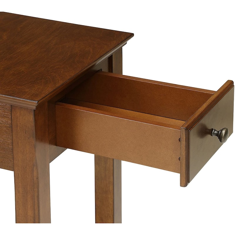 Wooden Side Table with 1 Drawer