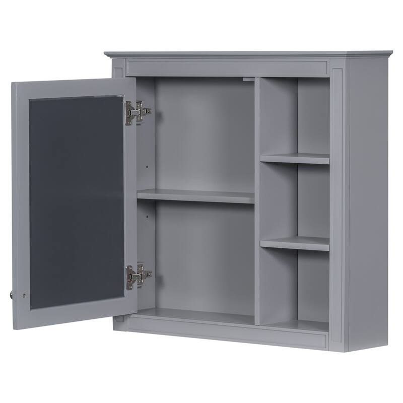 30" Bathroom Vanity Set with Ceramic Sink & Mirror Cabinet, 3 Drawers, Soft-Close Storage, Modern Freestanding Unit