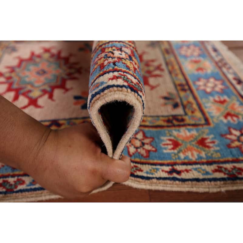 Kazak Oriental Accent Rug Hand-Knotted Wool Carpet - 1'11" x 3'0"