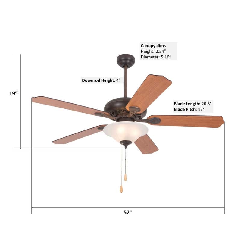 Whitney Collection 52" Indoor Fan