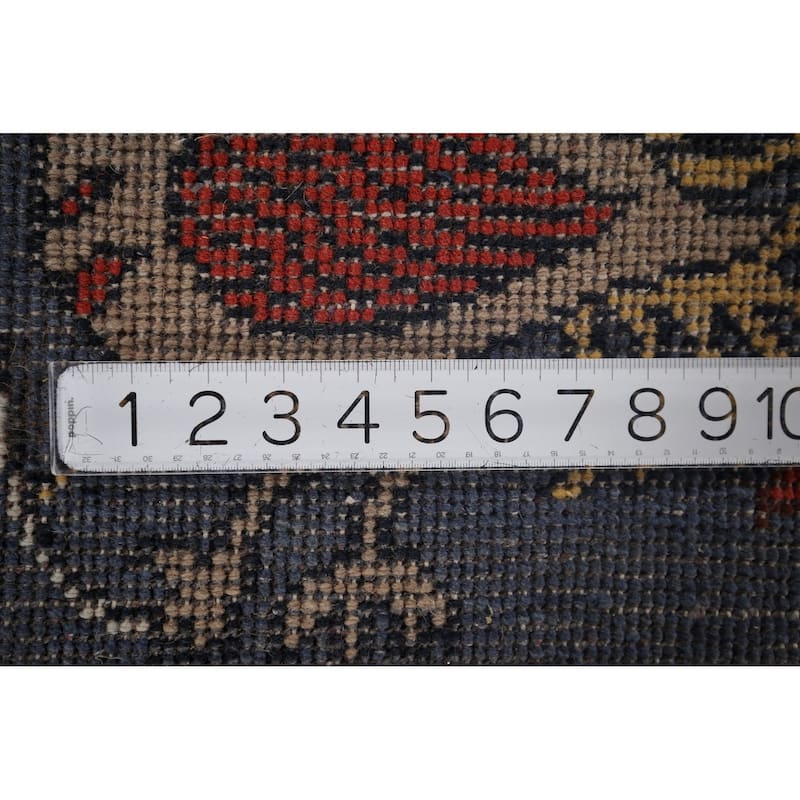 Animals Design Blue Ziegler Oriental Area Rug Handmade Wool Carpet - 8'3"x 11'7"