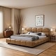 preview thumbnail 10 of 9, Luxurious Leather Queen/King Size Platform Bed Queen