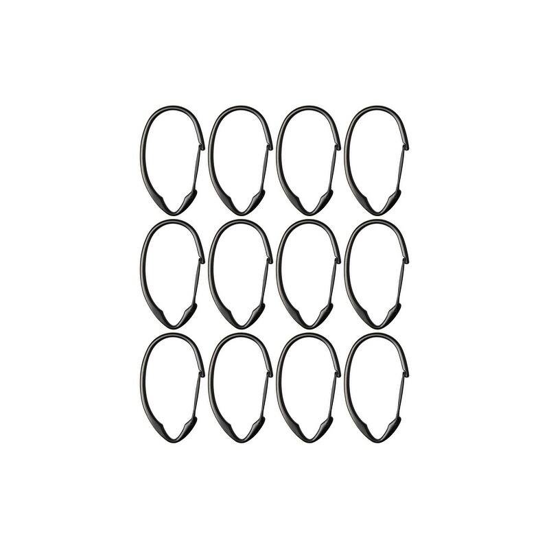 Utopia Alley Rustproof Zinc Shower Curtain Rings for Bathroom, Set of 12