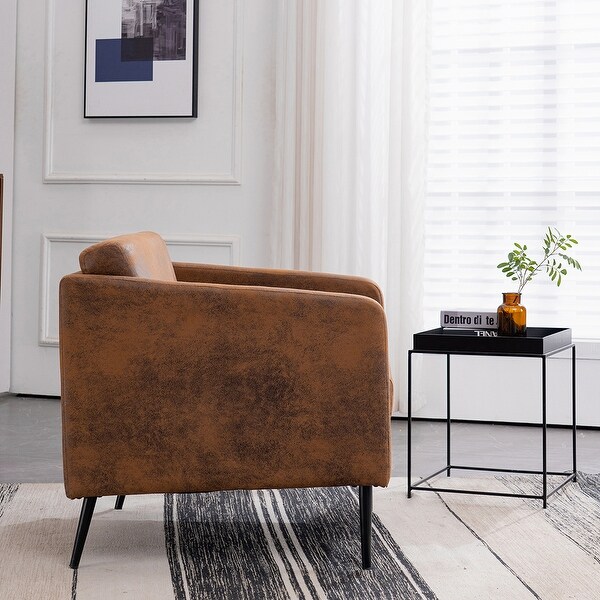 Modern and Simple Design Single Sofa with Square Arms - Bed Bath