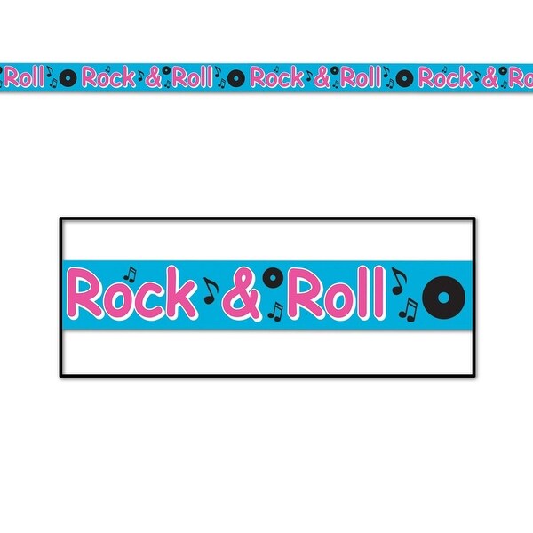 Shop Club Pack Of 12 Light Blue Pink And Black Rock Roll