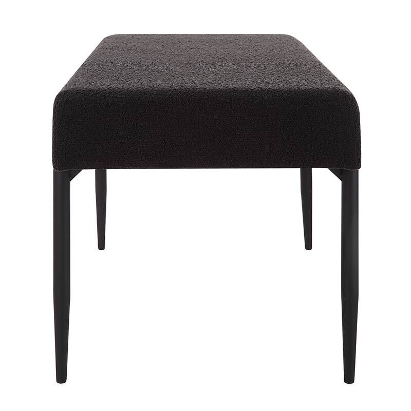 Renwil Lowe Indoor Boucle Bench, Black