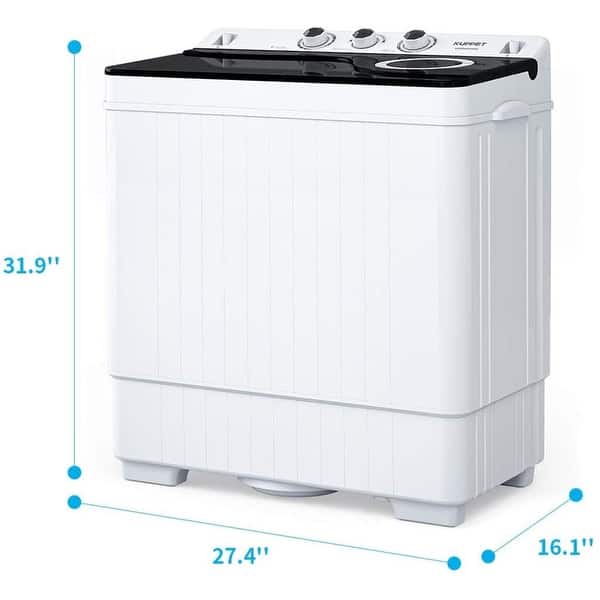 ZOKOP 26Lbs Semiautomatic Twin Tube Washing Machine Bed Bath