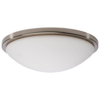 Button 17 Inch LED Flush Mount Fixture Brushed Nickel Finish CCT ...