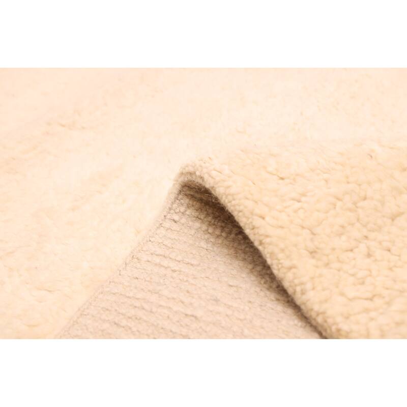 ECARPETGALLERY Hand-knotted Pak Finest Gabbeh Cream Wool Rug - 10'5 x 13'0