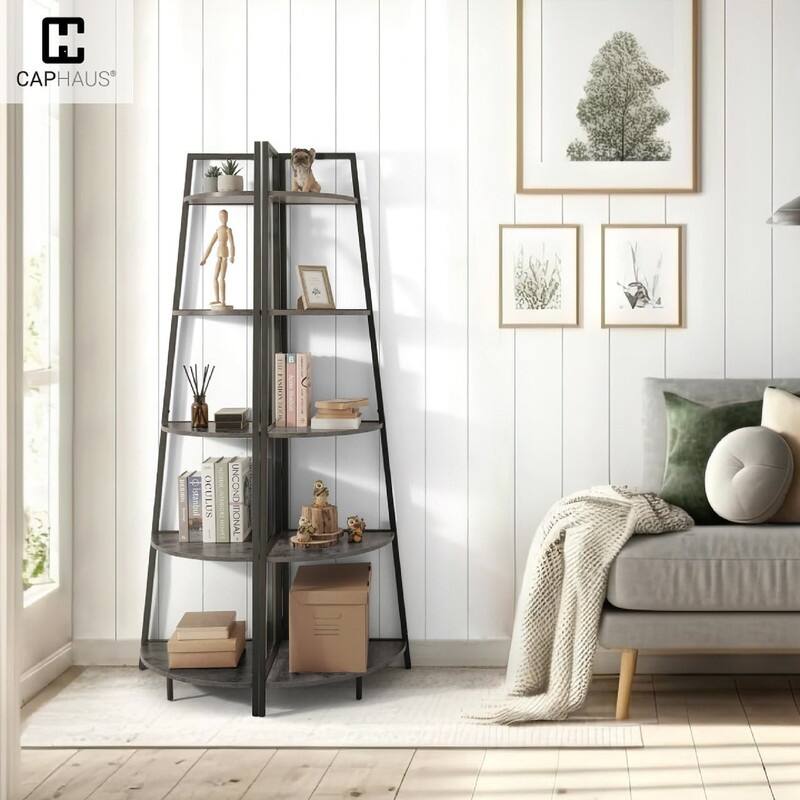 Corner Shelf Stand - 17.7"D x 17.7"W x 70"H