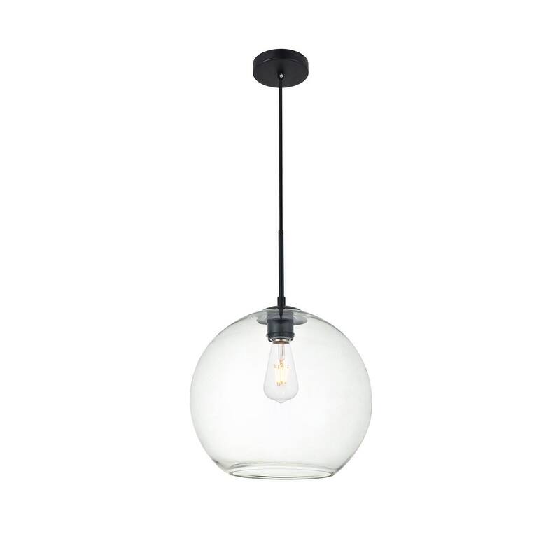 1-Light 12-inch Clear Glass Pendant