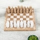 preview thumbnail 3 of 4, Novica Handmade Brown And White Challenge Onyx And Marble Chess Set (7.5 Inch)
