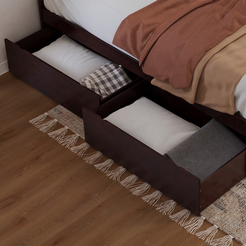 Urban Bed Drawers Queen-King in Espresso