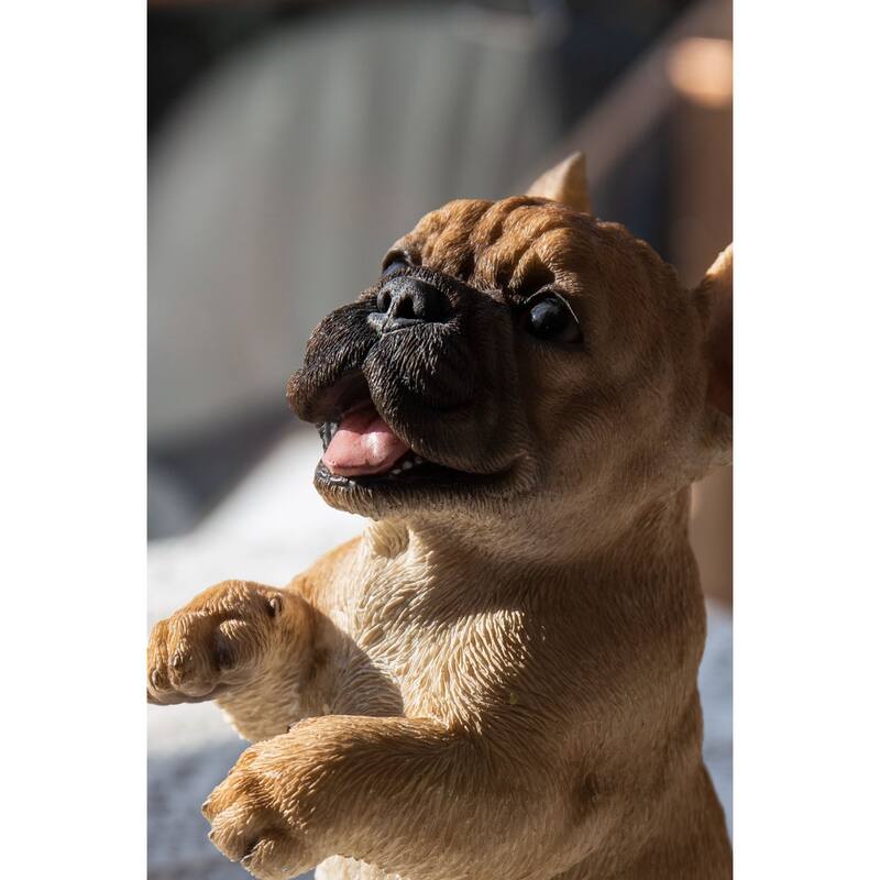 7.75" Standing French Bulldog Outdoor Garden Statue