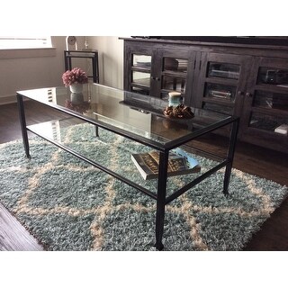 Shop Carbon Loft Glenn Black Metal Cocktail Table - On ...