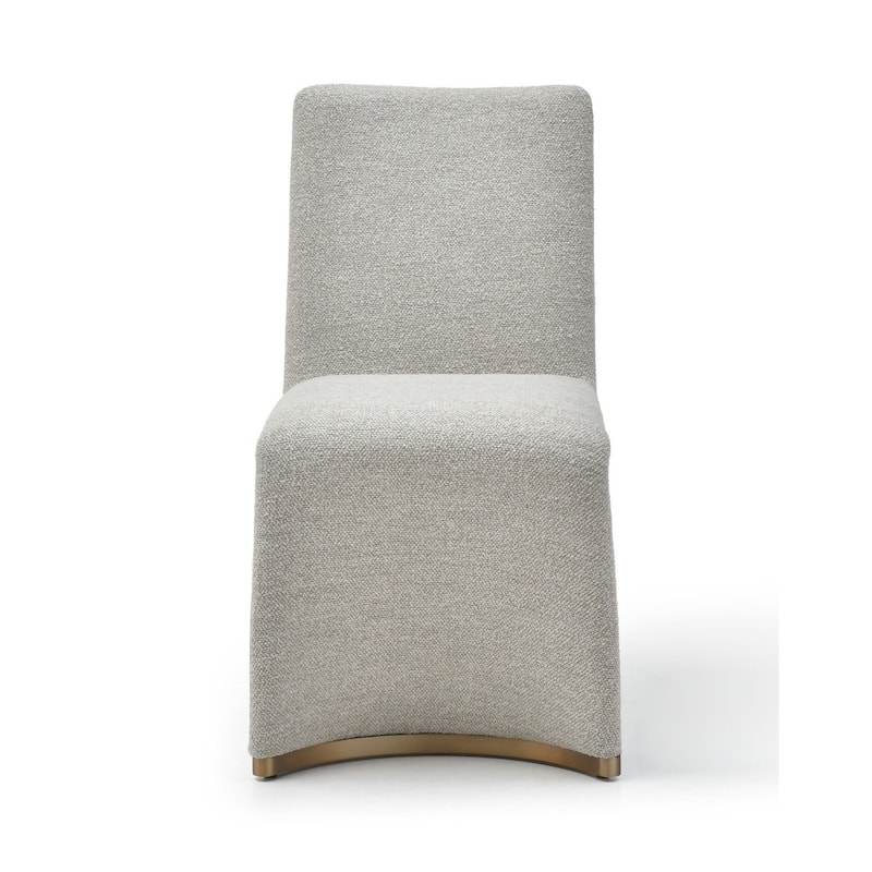 Modrest Kenda Contemporary Grey and Brushed Gold Dining Chair (Set of 2)