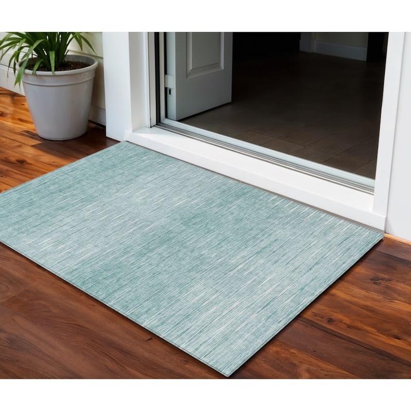 HomeRoots Abstract Transitional Rectangle Outdoor Rug - 3' x 5'