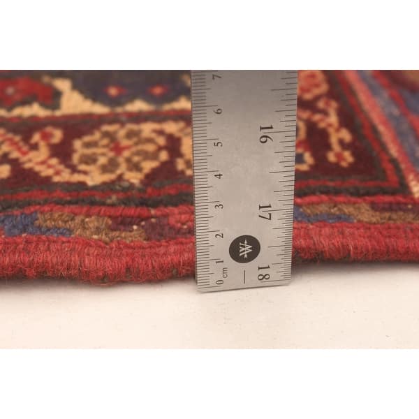 ECARPETGALLERY Hand-knotted Tajik Caucasian Beige, Red Wool Rug - 3'1 x ...