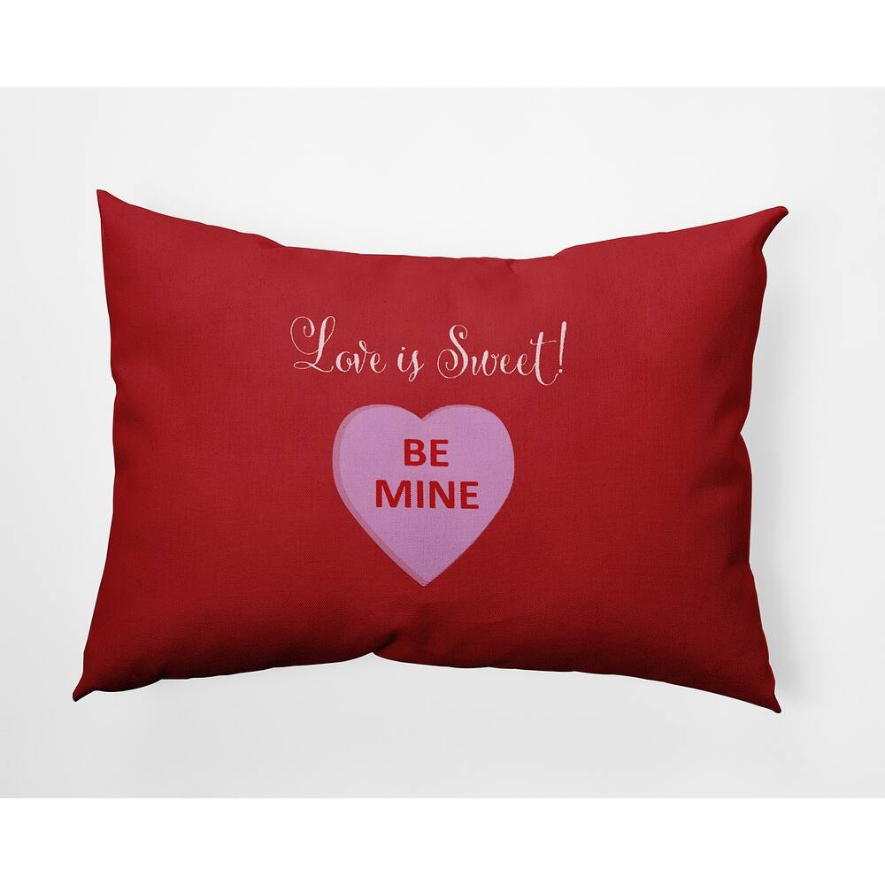 Love Is Sweet Valentines Day Decorative Throw Pillow