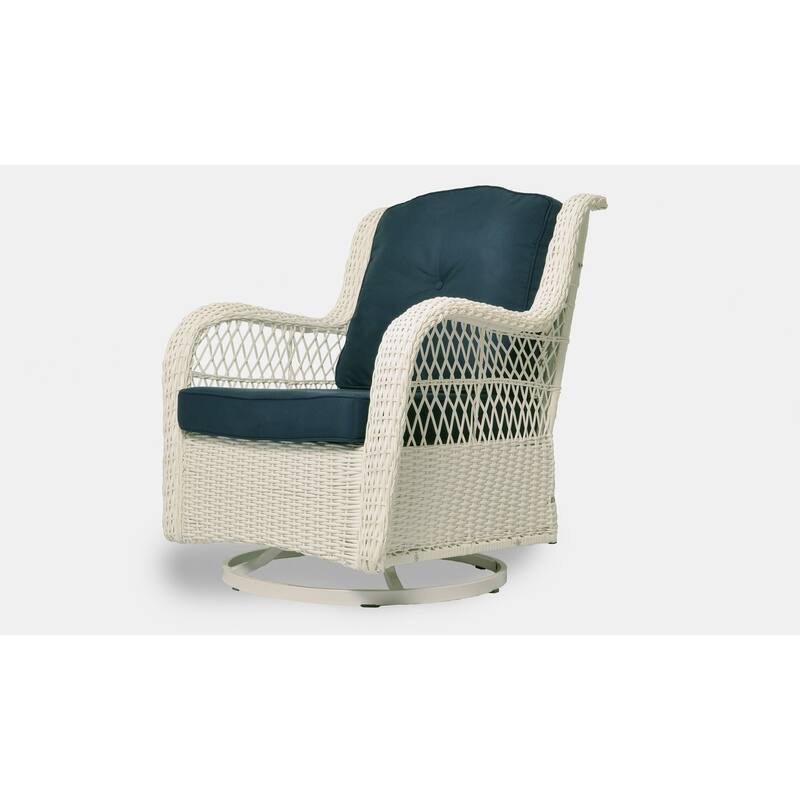 Rio Vista Outdoor Wicker Swivel Glider Chair with Cushions