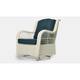 Rio Vista Outdoor Wicker Swivel Glider Chair with Cushions - White