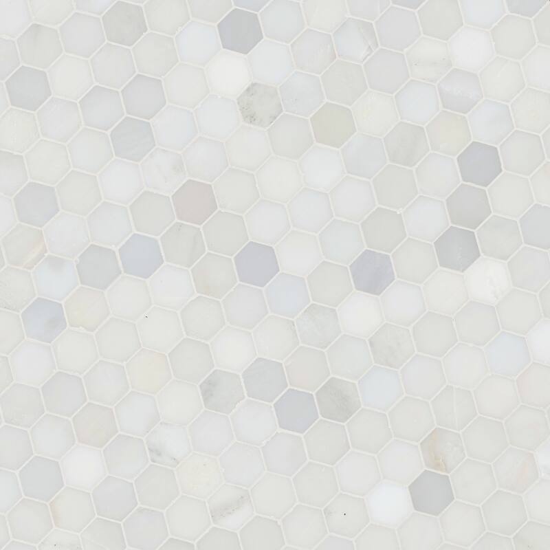 Ackland AKM-S-2X2HXP-CA 12" x 12" Marble Geometric Floor and Wall