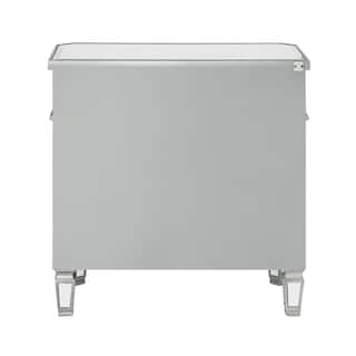 Linon Cascade Mirrored Glass Double Door Console Table