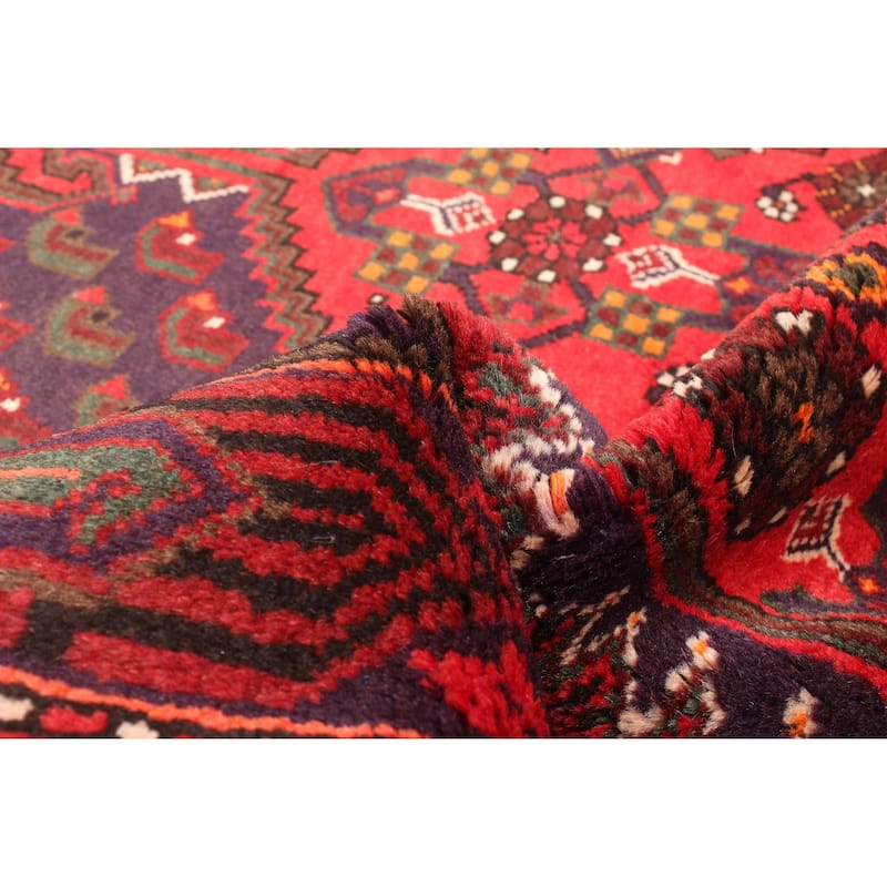 ECARPETGALLERY Hand-knotted Andelz Red Wool Rug - 4'3 x 6'8