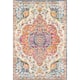 Hal Vintage Boho Traditional Pink Medallion Area Rug
