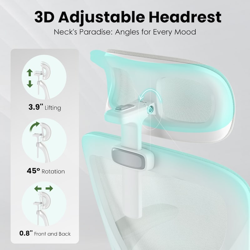 Ergonomic Office Chair With Headrest,High Back Computer Chair With Armrests And Adjustable Lumbar Support