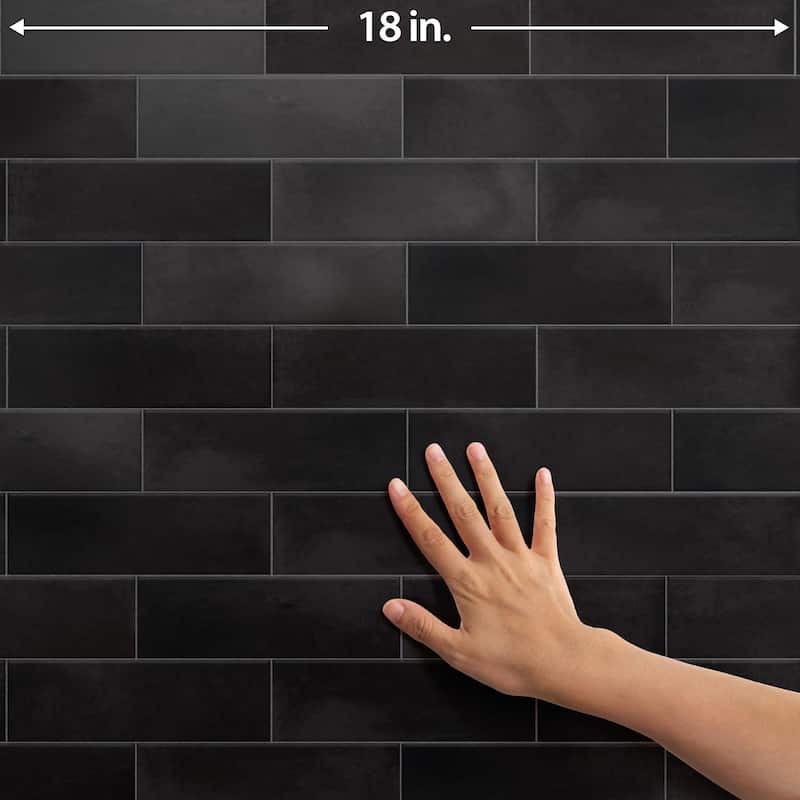 Merola Tile Coco Glossy Black Hat 2" x 5-7/8" Porcelain Wall Tile