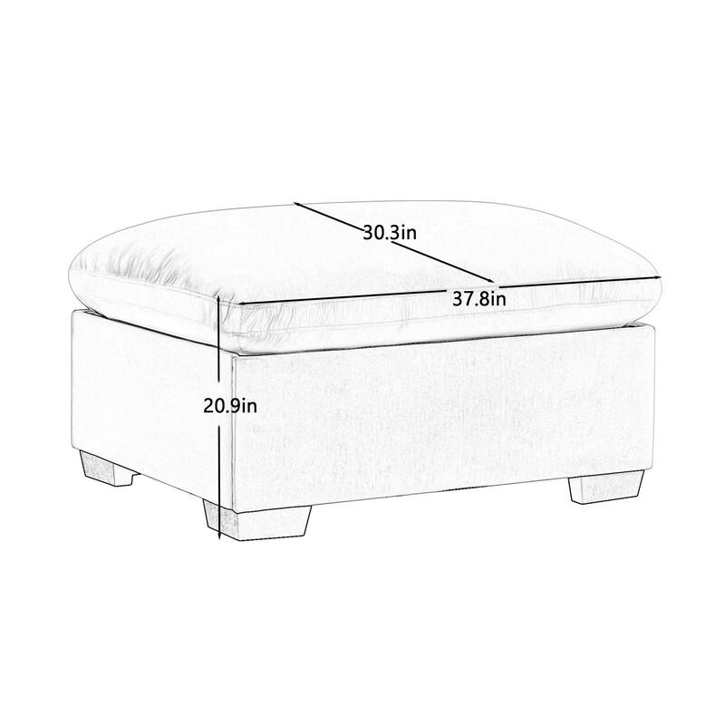 Cloudies Storage Ottoman Comfortable choice, multiple functions, classic design, and cozy corners Velvet
