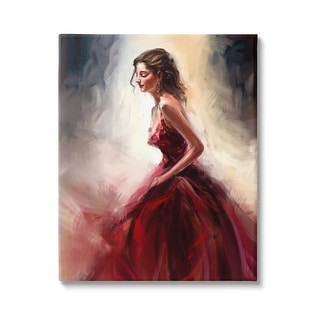 Stupell Elegant Woman Red Dress Canvas Wall Art by Ziwei Li - Bed Bath ...