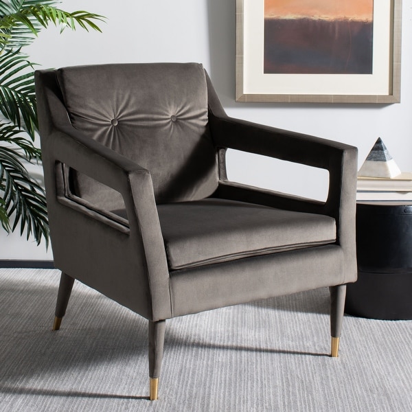 Mara grey online velvet chair