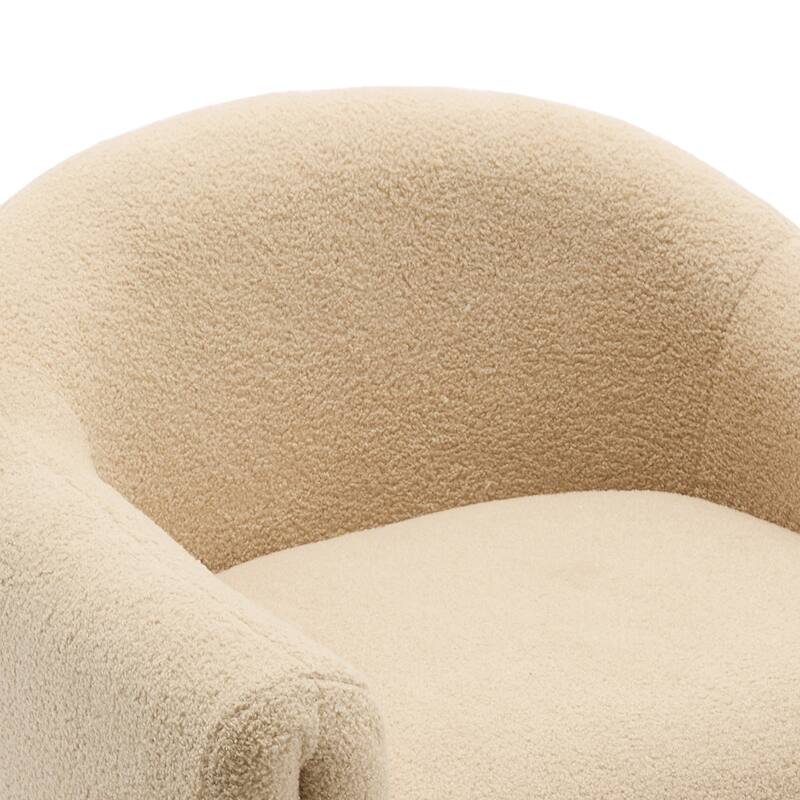 Upholstered Barrel Accent Chair, Low Back Arm Chair(Set of 2)