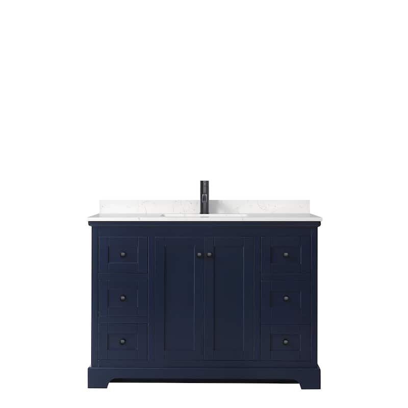 Avery 48 Inch Single Vanity, Cultured Marble Top