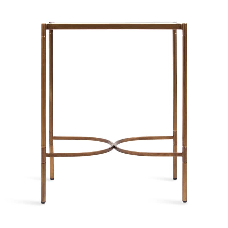 Kate and Laurel Catriona Side Table Mirror and Metal