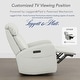 preview thumbnail 9 of 28, Kinsley Triple Motor Leather Power Swivel Recliner with Adjustable Lumbar
