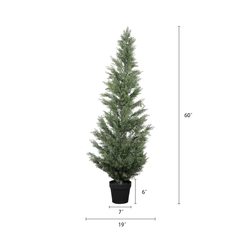 5FT Artificial Cypress Tree UV Resistant