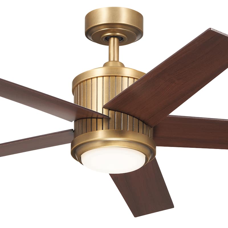 Kichler Lighting Brahm 48 inch Integrated LED Indoor Natural Brass Ceiling Fan