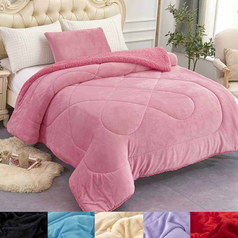 Sherpa Fleece Kids Comforter Set Xmas Gift for Kind