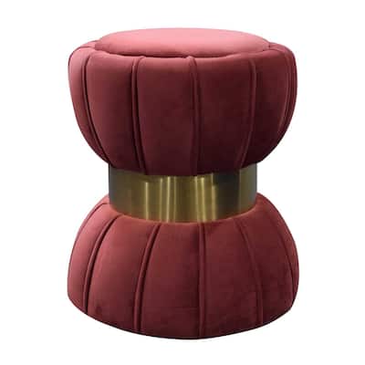Inez Upholstered Round Ottoman