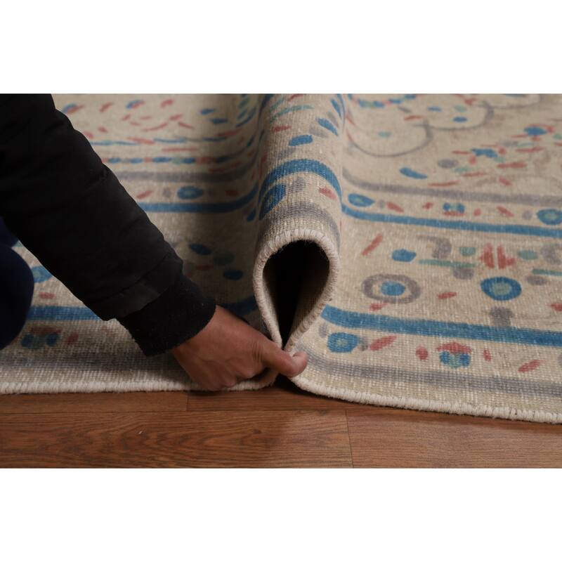 Tabriz Persian Area Rug Hand-Knotted Dining Room Wool Carpet - 7'9"x 11'2"