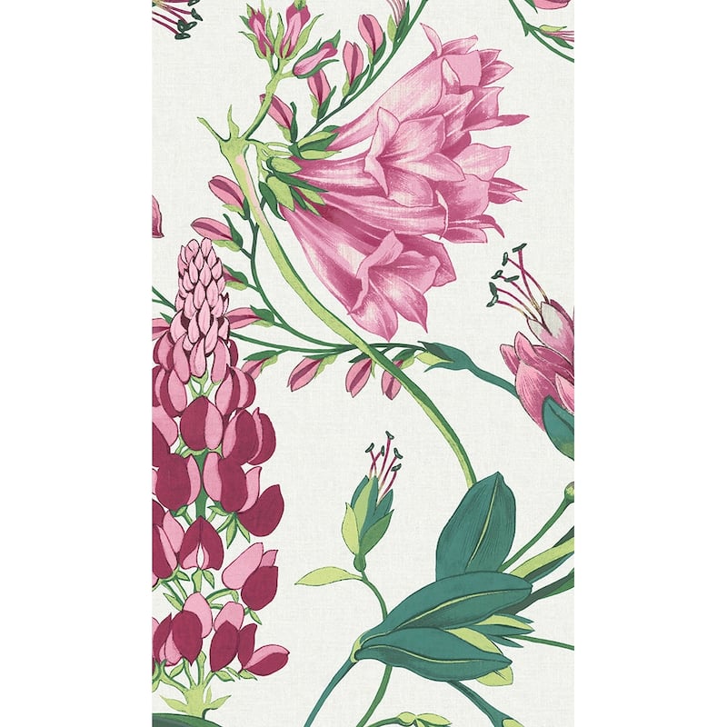 Graham & Brown Botanists Scroll Mauve Wallpaper